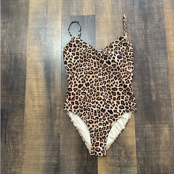 Summersalt Leopard The Marina One-Piece Swimsuit Size 8 - Picture 2 of 6